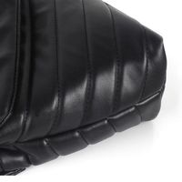 Sac à main matelassé en cuir véritable pour femme, avec bandoulière chaîne réglable, sac à bandoulière en polyester pleine fleur, OEM/ODM