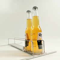 Rouleau à gravité pour réfrigérateur, épicerie, soda, organisateur de boisson, étagère en métal, tomer, colonne de cigarettes, poussoirs, système de ressort diviseur
