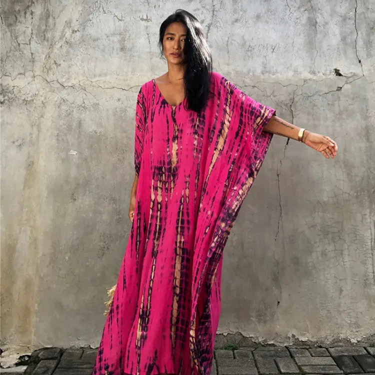 Gaun Maxi Musim Panas Wanita Gaun Pantai untuk Wanita Blus Kemeja Wanita Elegan