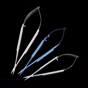 Forbici microchirurgiche per cornea con testa dritta e curva, strumenti per chirurgia della doppia palpebra - Product Image 2
