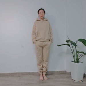 Dropshipping Ensemble de survêtement unisexe deux pièces Ensemble de survêtement en coton Pantalon de survêtement et <span class=keywords><strong>sweat</strong></span> à capuche - Product Image 6