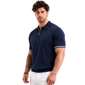T-shirt Homme Personnalisé à Col Revers Imprimé Sérigraphié, Style Vintage Décontracté, Coupe Oversize, Manches Courtes, en Coton Anti-Boulochage et Respirant - Product Image 2