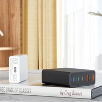 Vente d'usine - Chargeur rapide GaN 140W à 5 ports (3 Type-C + 2 USB-A) - Adaptateur d'alimentation portable pour smartphone et ordinateur portable avec certifications CE/FCC/UKCA/RoHS