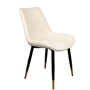 Lusso ristorante sala da pranzo mobili in velluto moderno tessuto sedie da cucina con gambe in metallo - Product Image 1