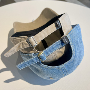 Gorra de béisbol de mezclilla lavada con visera ancha para <span class=keywords><strong>mujer</strong></span>, nueva moda, gorra snapback lavada con personalidad para otoño y primavera - Product Image 4