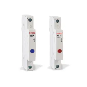 Venta al por mayor Din Rail Led indicador lámpara de señal 230V luces piloto tipo disyuntor Indicador 9mm Modular LED indicador