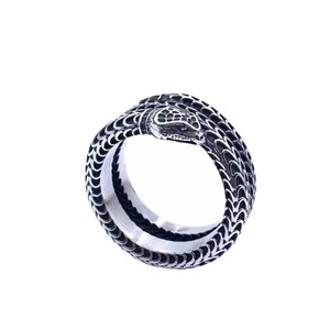 Snake King <b>Ring</b> <b>Men</b> Stainless Steel Animal Snake Design Fashion Jewelry Gift Retro <b>Silver</b> 216012 - Product Image 3