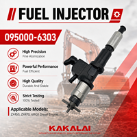 Inyector de Combustible Common Rail KAKALAI 095000-6303 para Isuzu 6WG1, Piezas de Motor para Excavadora Hitachi ZX450 ZX470 ZX670