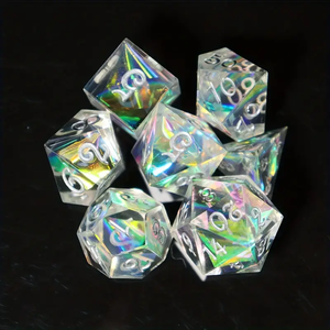 Xúc xắc nhựa chất lượng cao được thiết lập với nhiều số đầy màu sắc và màu phông chữ tùy chỉnh cho các trò chơi trên bàn - Product Image 3