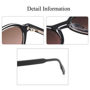 GLT96161S Gafas de sol populares Polarizadas Pesca Conducción Marcos redondos Marco transparente Gafas de sol Mujer Tonos personalizados Logo - Product Image 5