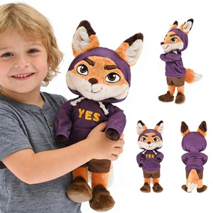 Mascotte NFC Aziendali Personalizzate, Peluche con Articolazioni Flessibili e Vestiti Rimovibili, Giocattolo di Peluche a Forma di <span class=keywords><strong>Volpe</strong></span> Cartoon - Product Image 3