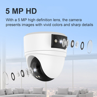 Cámara de Seguridad Interior OEM de Fábrica, Cámara PTZ WiFi de Doble Lente y 3MP, Pantalla Dual, Seguimiento Humano por IA, Audio Bidireccional