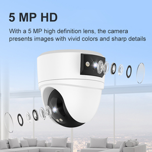 Cámara de Seguridad Interior OEM de Fábrica, Cámara PTZ WiFi de Doble Lente y 3MP, Pantalla Dual, Seguimiento Humano por IA, Audio Bidireccional - Product Image 2