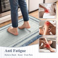 Tapis en mousse PVC moderne, durable, de haute qualité, à motifs floraux, anti-fatigue, imperméable et antidérapant pour la cuisine (vente en gros)