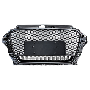 Grille de pare-chocs avant <span class=keywords><strong>A3</strong></span> <span class=keywords><strong>8v</strong></span> pour <span class=keywords><strong>Audi</strong></span> <span class=keywords><strong>A3</strong></span> S3 2014 2015 2016 Remplacer la grille de sport en <span class=keywords><strong>nid</strong></span> <span class=keywords><strong>d</strong></span>'<span class=keywords><strong>abeille</strong></span> noire brillante style RS3 avec Quattro - Product Image 2