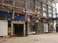 Four de fusion à induction à moyenne fréquence à bascule automatique avec système hydraulique, interverrouillage de sécurité et moteur en acier inoxydable
