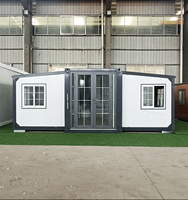 Bâtiment pliable 2 chambres à coucher maison modulaire portable, expédition en Chine, maison de conteneur pliante extensible de 20 pieds 40 pieds et autre maison
