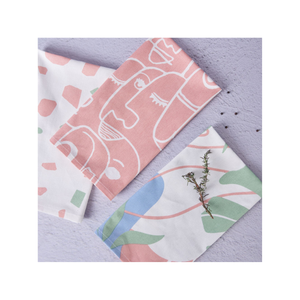 ผ้าเช็ดจานสีฟ้าแบบซักได้ผ้าคอตตอน100% ขนาด16x26นิ้วรีไซเคิลได้ด้วยระบบ GSM 110น้ำหนักเบา - Product Image 3