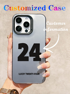 Cover per Telefono Personalizzata con Numero Portafortuna, Design Fai-da-Te, Dipinta UV, <span class=keywords><strong>Foto</strong></span> Data, 1 Pezzo, Personalizzazione Colore Argento, IMD TPU per 17/16/15/14 - Product Image 6