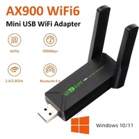 Adaptateur USB WiFi 6 avec BT 5.4, 2.4+5G, 900 Mbps, carte réseau sans fil pour PC portable, pilote gratuit, adaptateur WIFI AX900