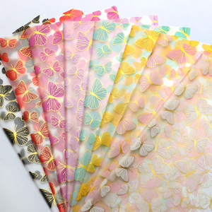 Papier d'emballage imperméable Iris Ouya en gros, couleurs variées, matériel d'emballage pour bouquets de fleuristes, cellophane BOPP - Product Image 2