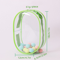 Sac de rangement transparent et durable de 17 cm pour poupée de mode avec porte-clés, étui en PVC pour poupée Labubu, cadeau, logo personnalisé