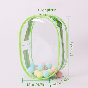 Sac de rangement <span class=keywords><strong>transparent</strong></span> pour poupée de 17 cm avec porte-clés, étui mystère en PVC pour poupée Labubu, sac de rangement pour cadeau - Product Image 3