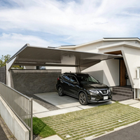Abri autoportant moderne en aluminium motorisé, pergola, abri pour voiture homologué CE, abri pour voiture minimaliste en alliage d'aluminium