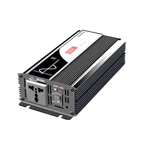 Konverter Inverter daya untuk rumah, tampilan Digital gelombang Sine Murni Dc 12/24V ke Ac 110V 220V 600w