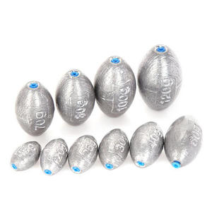 ตะกั่วตกปลาทรงมะกอกแบบกลวงตรงกลาง สำหรับตกปลาทะเลบนหิน ทนทาน ใช้งานได้ดี แกนพลาสติก น้ำหนักถ่วงได้ - Product Image 3