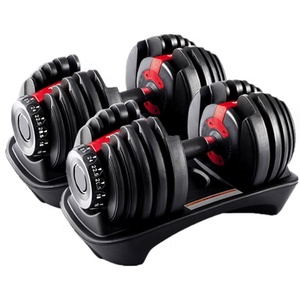Set di manubri regolabili in acciaio da 24 kg <span class=keywords><strong>per</strong></span> allenamento fitness a casa, attrezzatura <span class=keywords><strong>per</strong></span> palestra domestica - Product Image 1