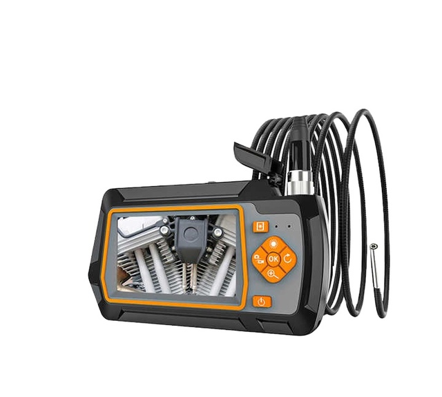 TTLTES PZ-10 5-Megapixel Industrial Endoscope with 4.3" IPS Display IP67 Rated 3X Zoom for Auto Repair & Engine Inspection