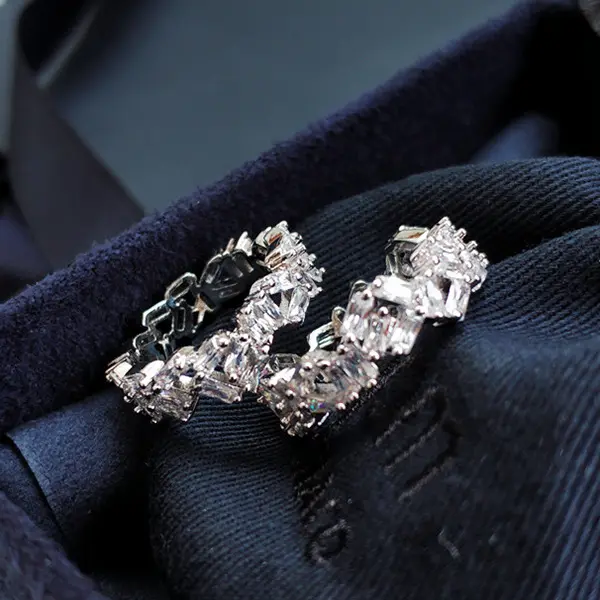 असली प्राकृतिक 1.5 कैरेट हीरे के गहने S925 स्टर्लिंग चांदी के रंग की अंगूठी महिलाओं आकार अदृश्य सेटिंग चांदी 925 गहने अंगूठी