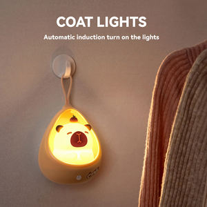 Capybara Plug-In Lighting Sensor de <span class=keywords><strong>movimiento</strong></span> Cute Animal Mini lámpara de mesa lámpara de cama para niños dormitorio de bebé suave LED Nursery Night Light - Product Image 6