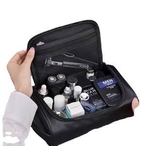 Premium PU Leather Travel Toiletry Bag for Men - Stylish, Waterproof & Personalized Cosmetic Organizer - Product Image 3