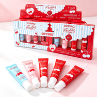 Ensemble de gloss à lèvres magique SIYIPING Cherry, 4 couleurs, gloss à lèvres liquide hydratant, boîte cadeau mignonne pour la vente en gros