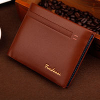 Dompet Pria Kulit Asli RFID Custom Motif Polos Gaya Nasional Kapasitas Besar Laris Manis Sampel Gratis