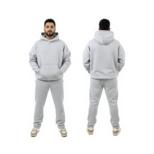 Conjunto Deportivo de Invierno para Hombre, Color Azul Marino, con Sudadera con Capucha de Manga Larga y Pantalones con Cordón, Corte Regular, 100% Algodón - Product Image 5