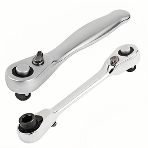 Clé à cliquet mini 1/4, porte-embouts et douilles 2-en-1, 72 dents directionnelles, en acier Cr-V, à dégagement rapide pour réparation dans les espaces restreints - Product Image 3