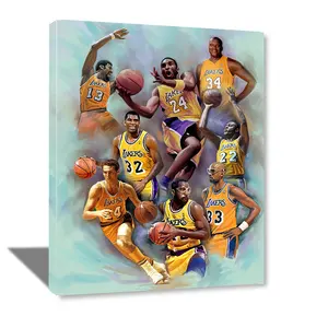 Nba Basketball Star Portret Print Canvas Print Gemaakt Muurschilderingen Canvas Art Decor