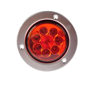 Luz Led redonda para camión, luces traseras IP65 de 12v-24v y 4 ", Color rojo