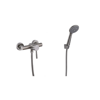 Ensemble de robinetterie de douche encastrée en acier inoxydable pour salle de bain, système de douche mural à effet pluie, mitigeur de baignoire
