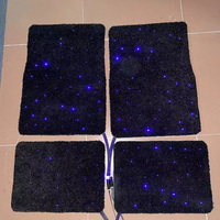 Tapis de voiture en fibre optique à source de lumière LED de qualité supérieure Style de tapis étoilé pour produit de style de voiture unique avant et arrière