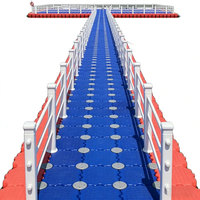 Plateforme modulaire flottante en plastique HDPE pour pontons, résistante à la chaleur et au froid, capacité de charge 350 kg/m, pour bateaux et jet-skis, moulée par injection