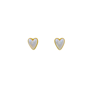 Pendientes de Perlas en Forma de Corazón, Acero Inoxidable 316L, Chapado en Oro PVD, Joyería Sostenible y Resistente para Mujer - Product Image 1