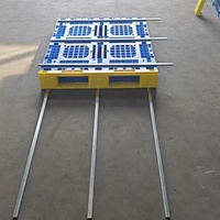 Palette en plastique économique personnalisée, résistante aux chocs, 1150*1000*150mm, à 6 roulettes, à plateau ouvert, entrée 4 directions, pour stockage en entrepôt