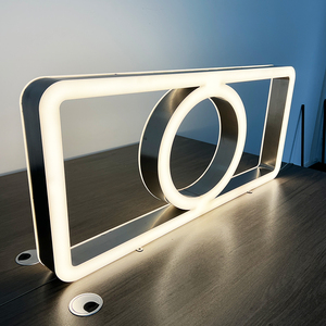 Nhà Hàng <span class=keywords><strong>LED</strong></span> hai mặt dạ quang không biên giới phân vùng THƯ QUẢNG CÁO trang trí tùy chỉnh - Product Image 1