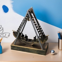 Jouet de Bureau Créatif en Forme de Corsaire, Machine Électronique à Mouvement Perpétuel, Ornement de Bureau à Domicile