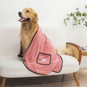 Serviette de bain pour animaux de compagnie, personnalisable avec logo, confortable, séchage rapide, absorbante - Product Image 6