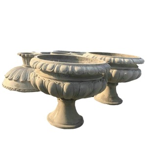 Nuevos Materiales de Construcción de Piedra, Macetero de Hormigón Gris Claro de Alto Rendimiento para Decoración de Villas y Hoteles - Product Image 2